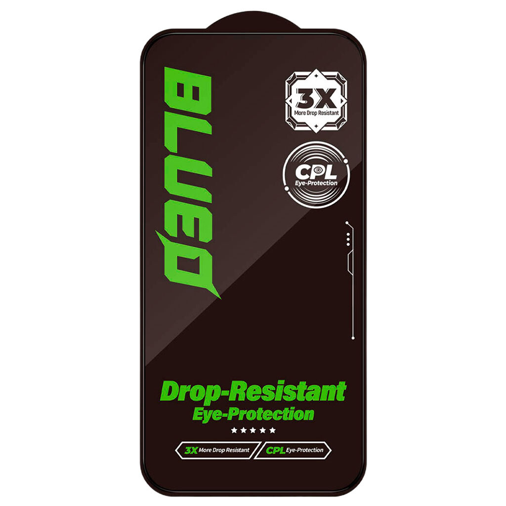 Захисне скло Apple iPhone 17 Pro Max, Blueo Drop-Resistant, 2.5D, Чорний - № 2 Захисне скло Apple iPhone 17 Pro Max, Blueo Drop-Resistant, 2.5D, Чорний - № 2