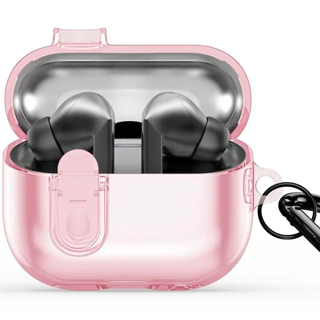 Чехол (накладка) Samsung Galaxy Buds 3 / Galaxy Buds 3 Pro, Dux Ducis Transparent, Розовый - № 2 Чехол (накладка) Samsung Galaxy Buds 3 / Galaxy Buds 3 Pro, Dux Ducis Transparent, Розовый - № 2