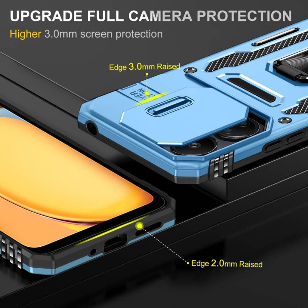 Чехол (накладка) Xiaomi Poco M8 5G / Redmi Note 15, Epik Camshield Army Ring, Light Blue, Голубой - № 3 Чехол (накладка) Xiaomi Poco M8 5G / Redmi Note 15, Epik Camshield Army Ring, Light Blue, Голубой - № 3
