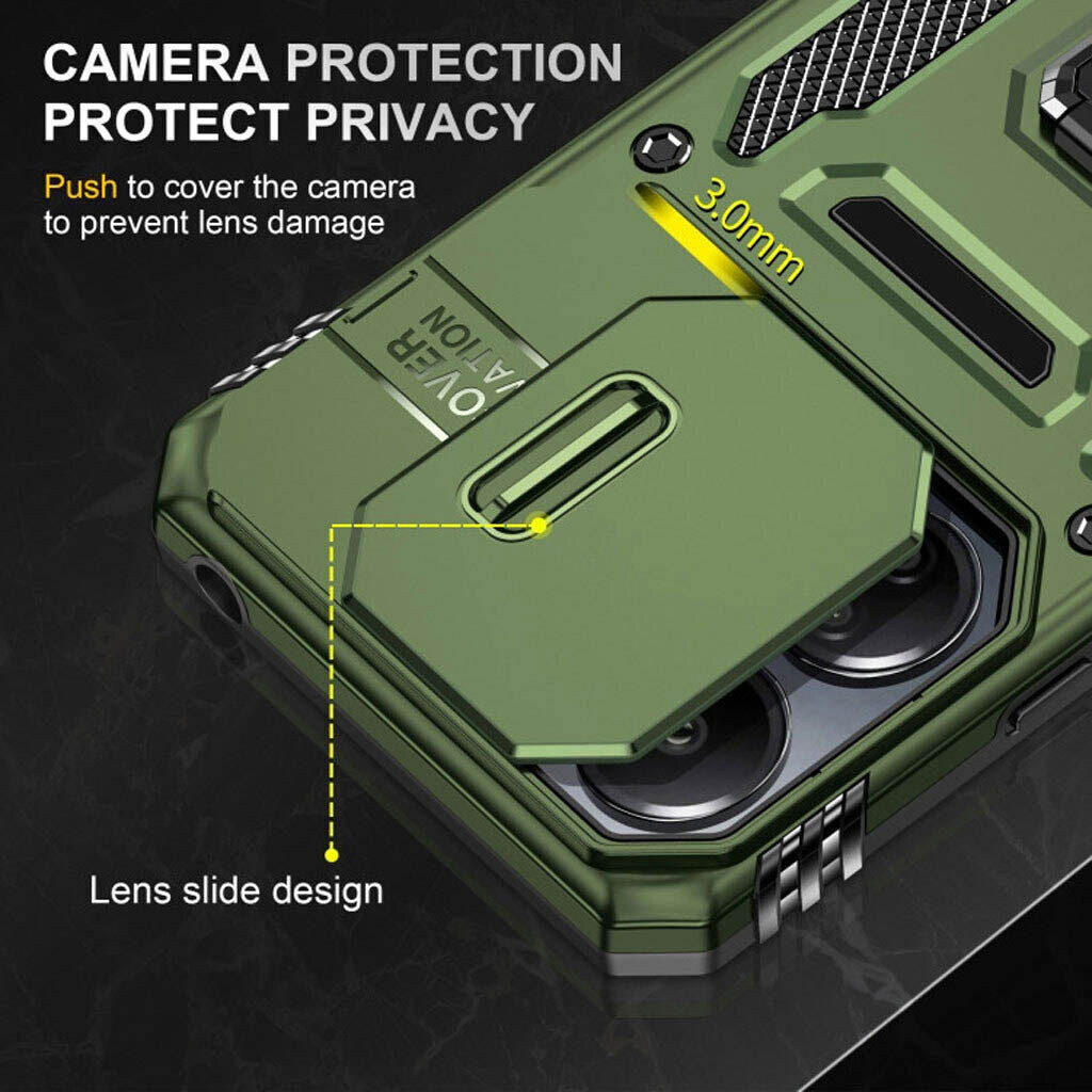 Чехол (накладка) Xiaomi Poco M8 5G / Redmi Note 15, Epik Camshield Army Ring, Army Green, Оливковый - № 4 Чехол (накладка) Xiaomi Poco M8 5G / Redmi Note 15, Epik Camshield Army Ring, Army Green, Оливковый - № 4