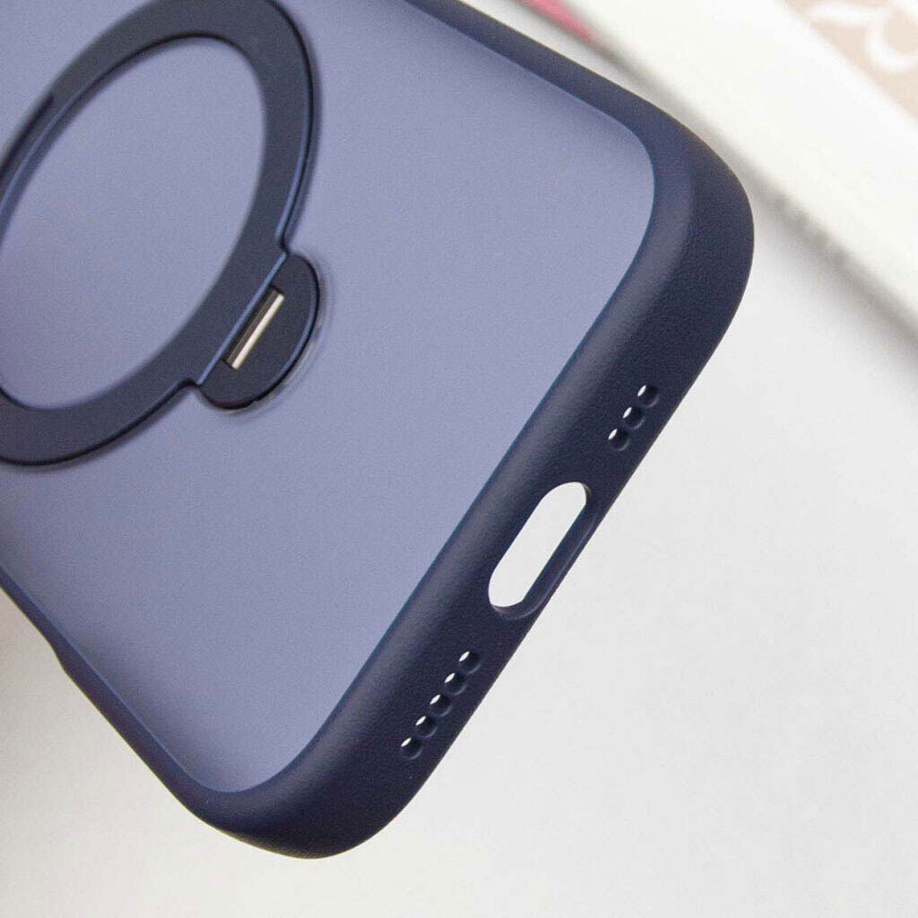 Чехол (накладка) Apple iPhone 17 Pro, Epik Metal Buttons HQ Ring, MagSafe, Dark Blue, Синий - № 7 Чехол (накладка) Apple iPhone 17 Pro, Epik Metal Buttons HQ Ring, MagSafe, Dark Blue, Синий - № 7