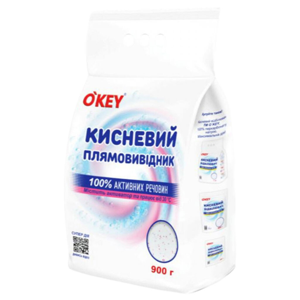 Кислородный пятновыводитель OKEY 100%, п/э, 900г - № 1 Кислородный пятновыводитель OKEY 100%, п/э, 900г - № 1