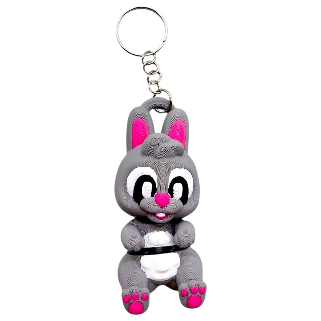 Брелок "Cute Bunny Keychain / Кролик Keychain", 3D печать, OYTOY - № 1 Брелок "Cute Bunny Keychain / Кролик Keychain", 3D печать, OYTOY - № 1