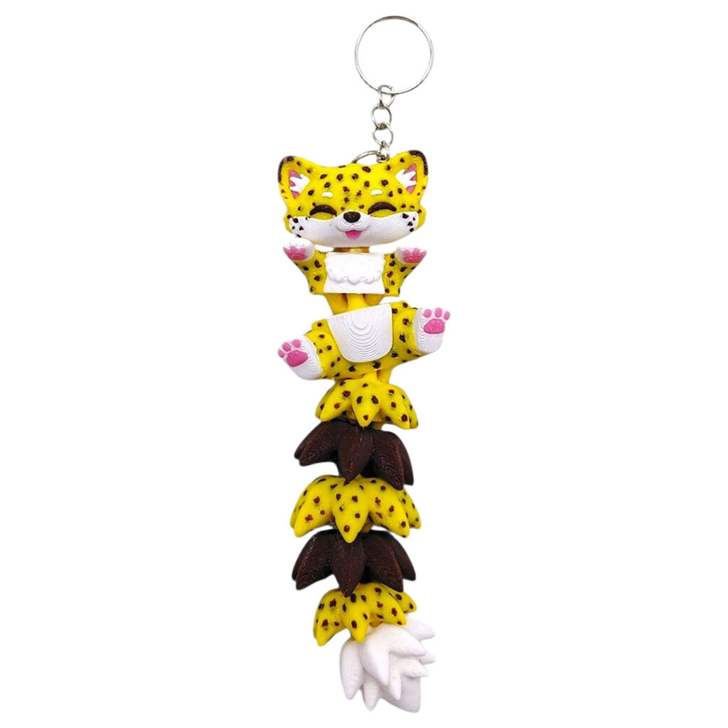 Брелок "Flexi Cheetah Long Tail/ Гепард Хвостик Keychain", 3D печать, OYTOY - № 1 Брелок "Flexi Cheetah Long Tail/ Гепард Хвостик Keychain", 3D печать, OYTOY - № 1