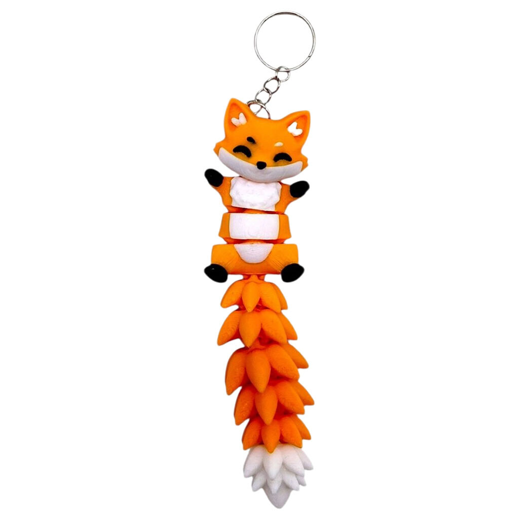 Брелок "Flexi Fox Long Tail/Лисичка Хвостик Keychain", 3D печать, OYTOY - № 1 Брелок "Flexi Fox Long Tail/Лисичка Хвостик Keychain", 3D печать, OYTOY - № 1
