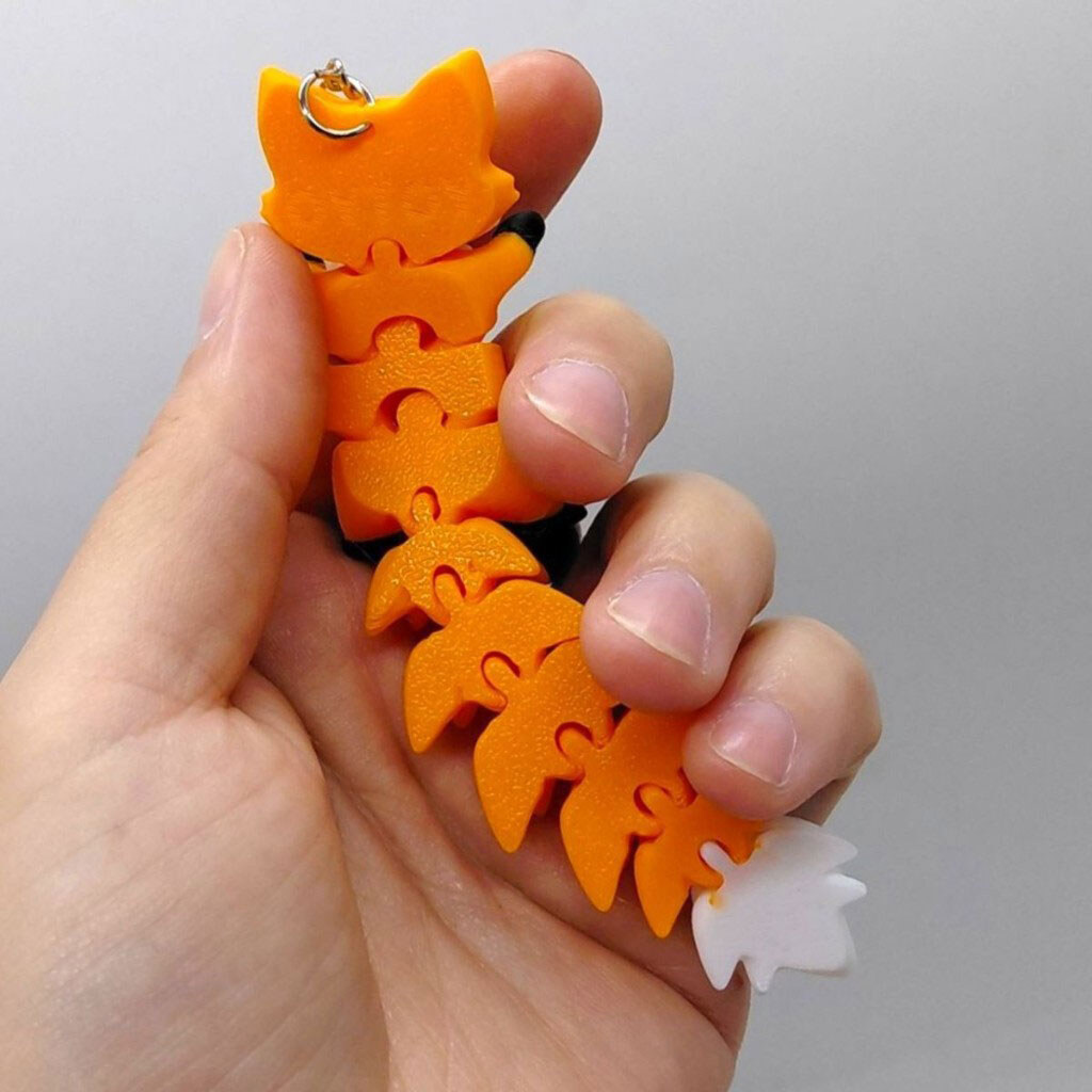 Брелок "Flexi Fox Long Tail/Лисичка Хвостик Keychain", 3D печать, OYTOY - № 3 Брелок "Flexi Fox Long Tail/Лисичка Хвостик Keychain", 3D печать, OYTOY - № 3