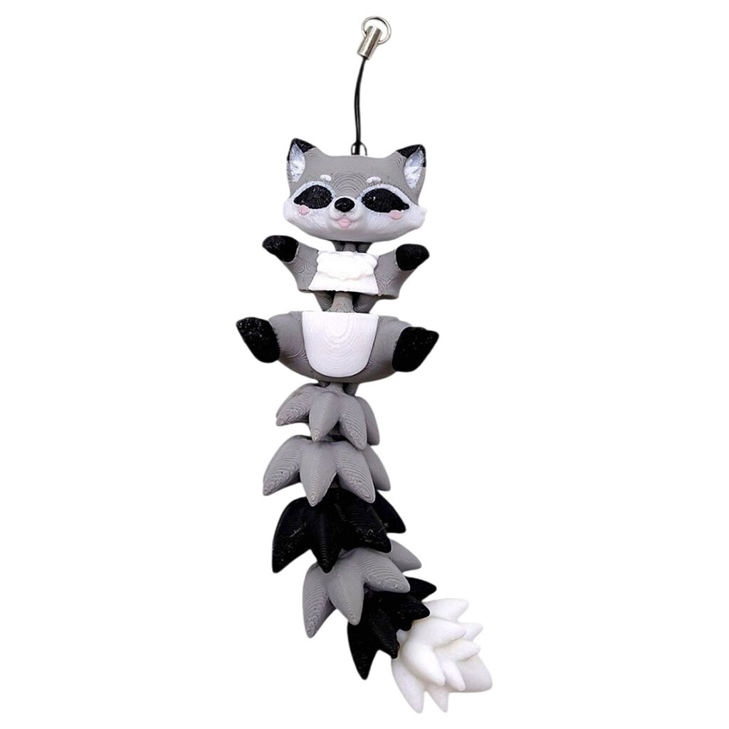 Брелок "Flexi Raccoon Long Tail/ Енот Хвостик Keychainn", 3D печать, OYTOY - № 1 Брелок "Flexi Raccoon Long Tail/ Енот Хвостик Keychainn", 3D печать, OYTOY - № 1