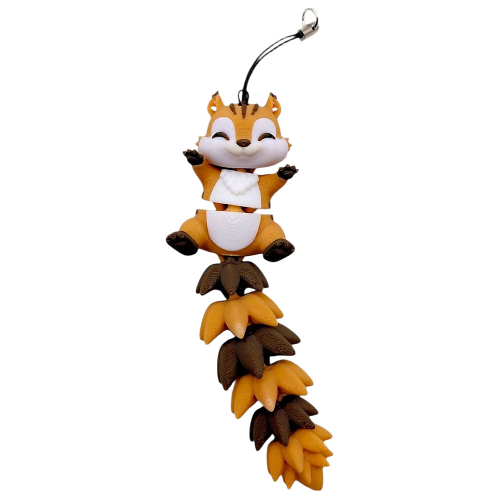 Брелок "Flexi Squirrel Long Tail/ Белка Хвостик Keychain", 3D печать, OYTOY - № 1 Брелок "Flexi Squirrel Long Tail/ Белка Хвостик Keychain", 3D печать, OYTOY - № 1