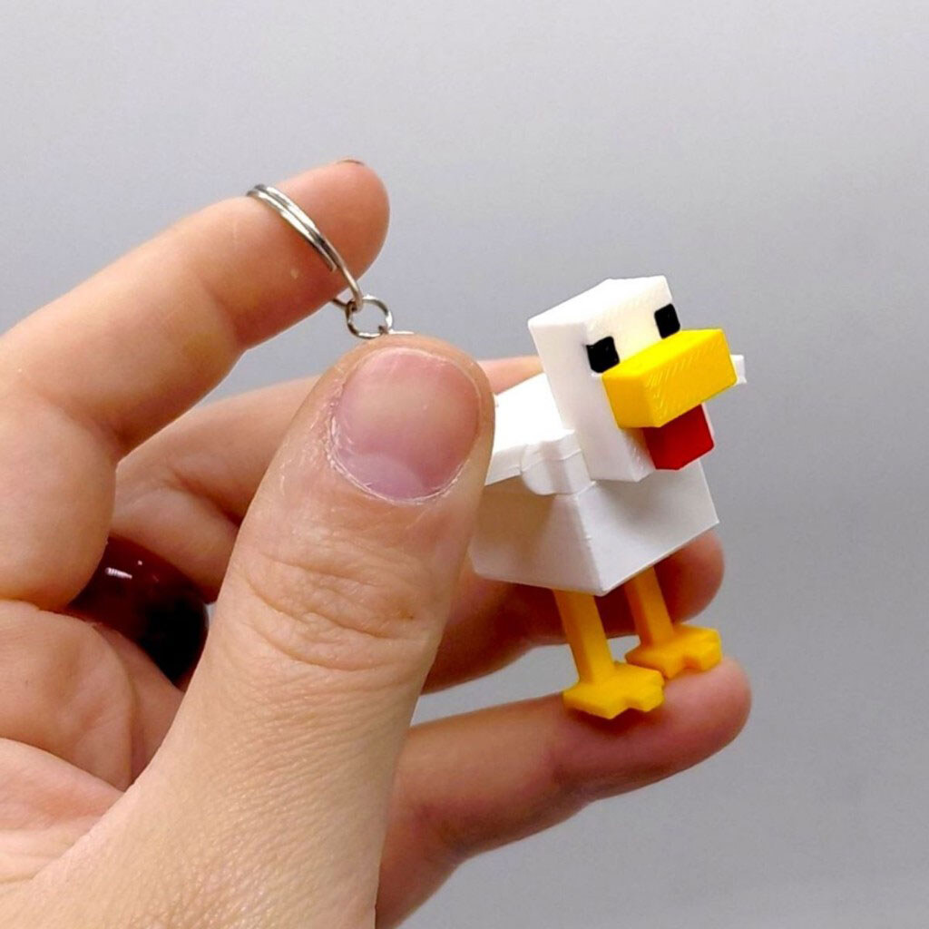 Брелок "Minecraft / Майнкрафт: Chicken/ Курка Keychain", 3D печать, OYTOY - № 3 Брелок "Minecraft / Майнкрафт: Chicken/ Курка Keychain", 3D печать, OYTOY - № 3