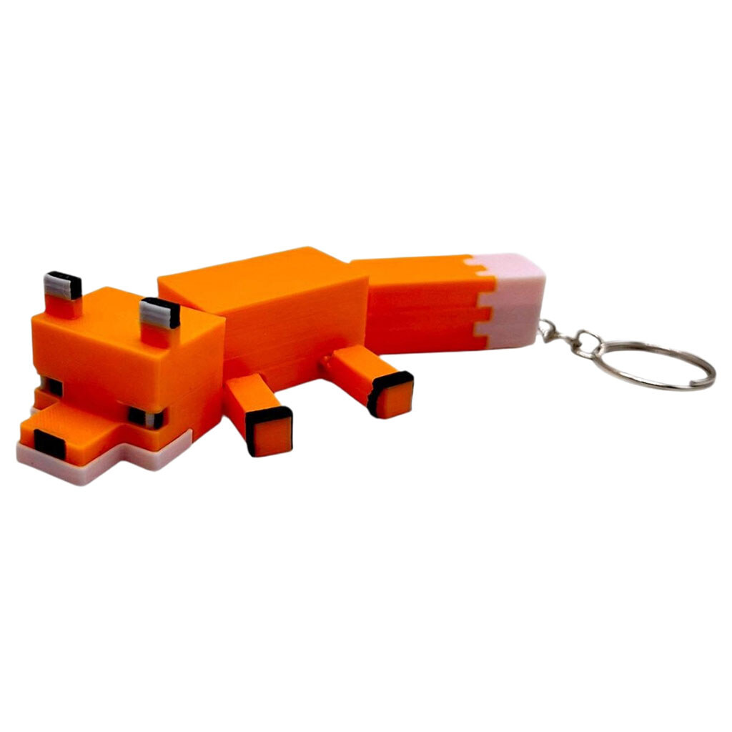 Брелок "Minecraft / Майнкрафт: Fox/ Лисичка Keychain", 3D печать, OYTOY - № 1 Брелок "Minecraft / Майнкрафт: Fox/ Лисичка Keychain", 3D печать, OYTOY - № 1
