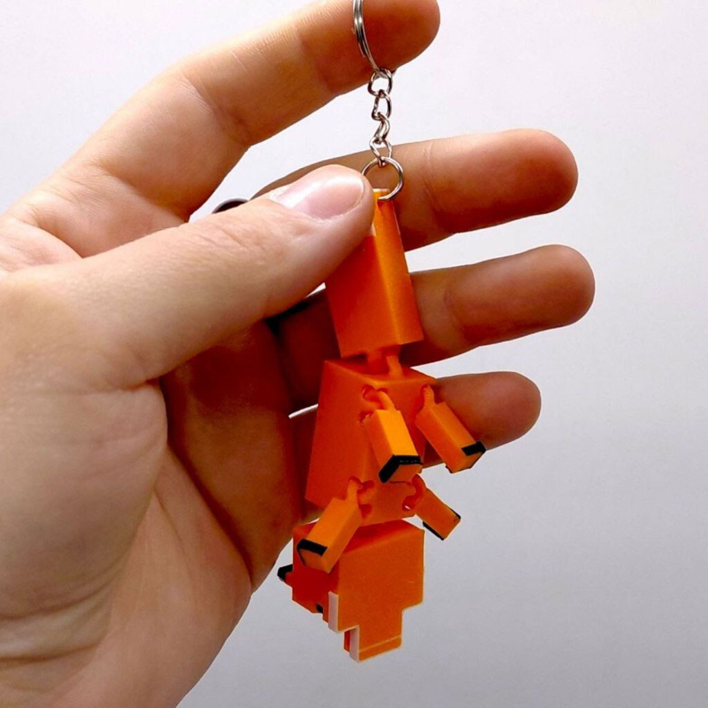 Брелок "Minecraft / Майнкрафт: Fox/ Лисичка Keychain", 3D печать, OYTOY - № 3 Брелок "Minecraft / Майнкрафт: Fox/ Лисичка Keychain", 3D печать, OYTOY - № 3