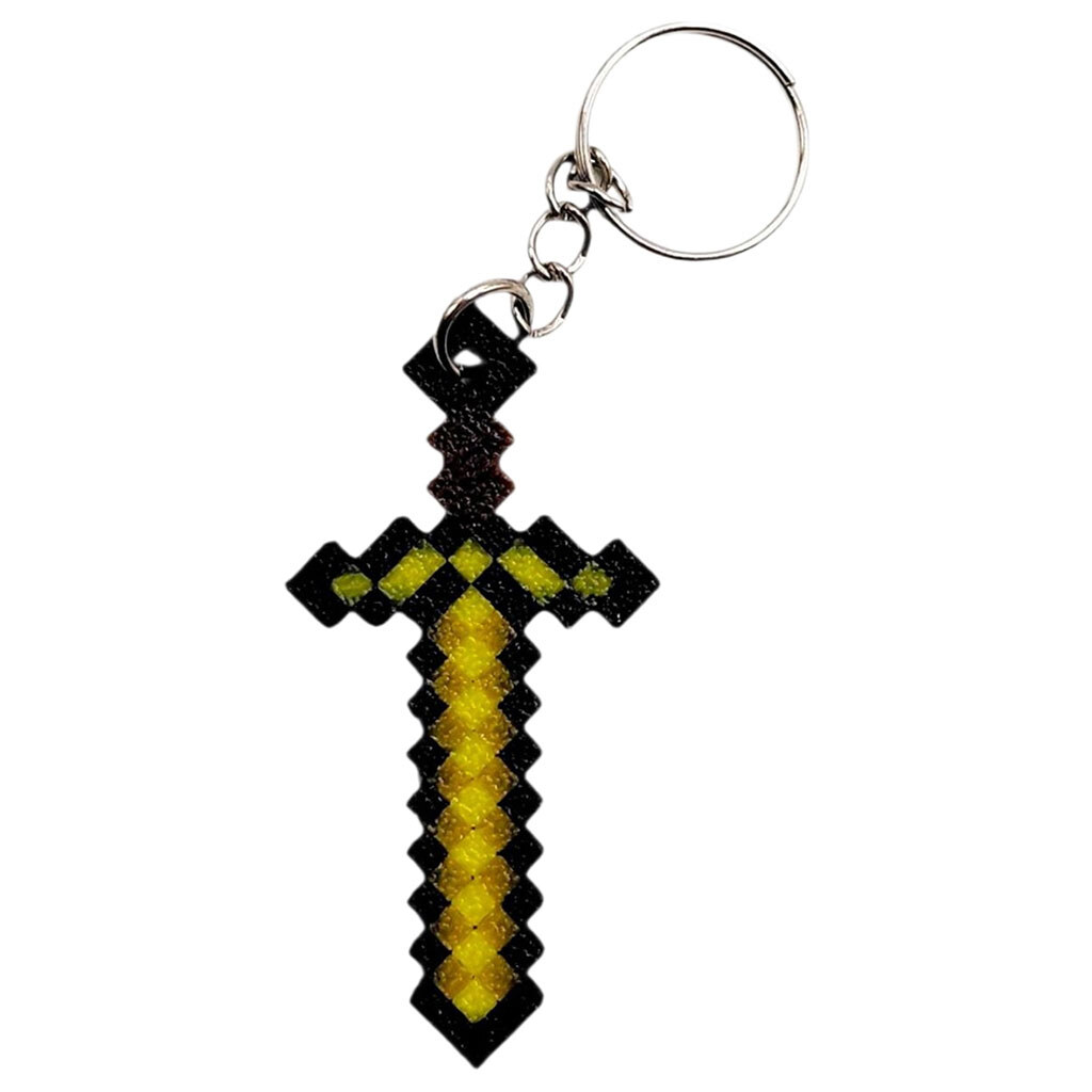 Брелок "Minecraft / Майнкрафт: Sword Tool / Меч Keychain, Золотой", 3D печать, OYTOY - № 1 Брелок "Minecraft / Майнкрафт: Sword Tool / Меч Keychain, Золотой", 3D печать, OYTOY - № 1