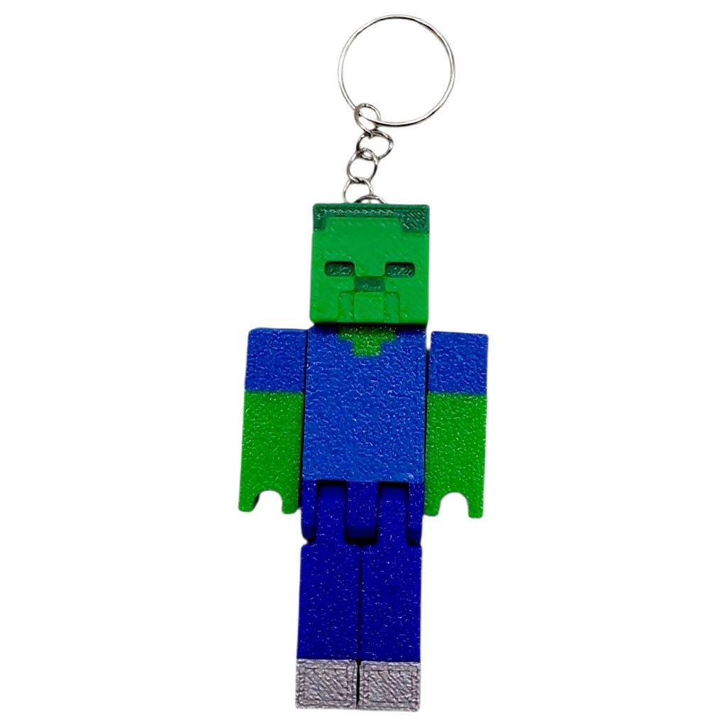 Брелок "Minecraft / Майнкрафт: Zombie / Зомби Keychain", 3D печать, OYTOY - № 1 Брелок "Minecraft / Майнкрафт: Zombie / Зомби Keychain", 3D печать, OYTOY - № 1
