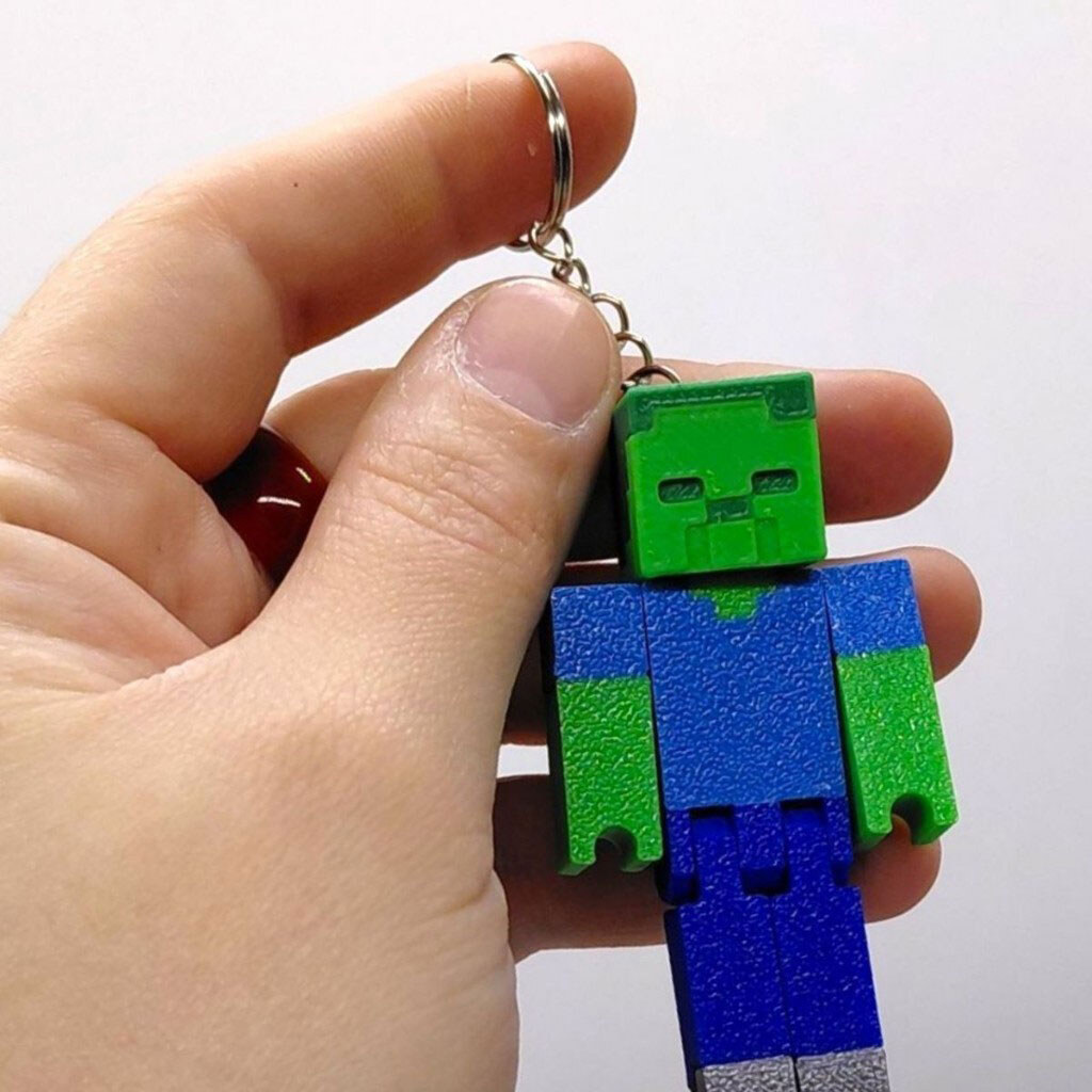 Брелок "Minecraft / Майнкрафт: Zombie / Зомби Keychain", 3D печать, OYTOY - № 3 Брелок "Minecraft / Майнкрафт: Zombie / Зомби Keychain", 3D печать, OYTOY - № 3
