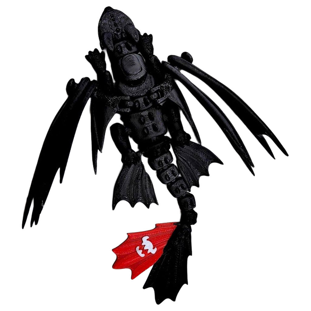 Брелок "Hero Dragon Night Fury / Ночная Фурия", 17см, 3D печать, OYTOY - № 3 Брелок "Hero Dragon Night Fury / Ночная Фурия", 17см, 3D печать, OYTOY - № 3