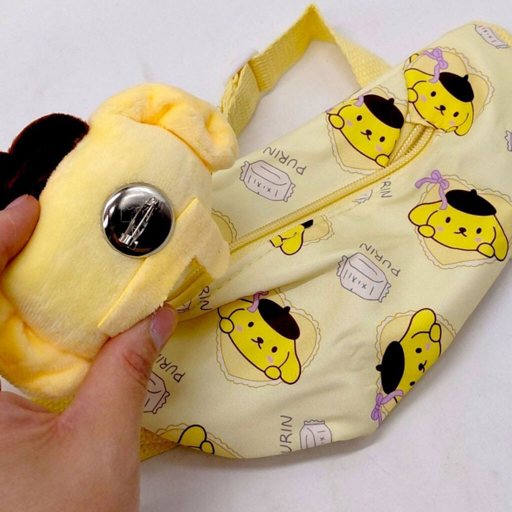 Сумка-бананка с мягкой игрушкой-пином "Sanrio: Pompompurin", Mic - № 2 Сумка-бананка с мягкой игрушкой-пином "Sanrio: Pompompurin", Mic - № 2