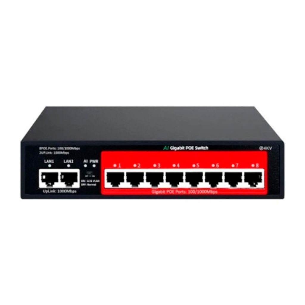 POE коммутатор QPS208G, Черный - № 1 POE коммутатор QPS208G, Черный - № 1