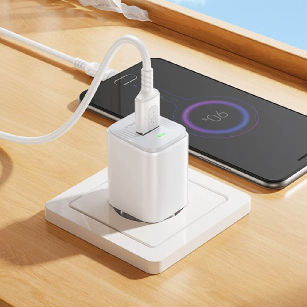 СЗУ Borofone BAS82A, С кабелем, MicroUSB, Белый - № 4 СЗУ Borofone BAS82A, С кабелем, MicroUSB, Белый - № 4