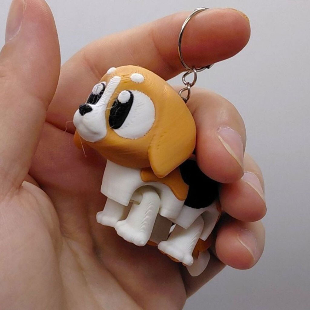 Брелок "Cute Beagle / Милый Бигль", Keychain, 3D печать, OYTOY - № 3 Брелок "Cute Beagle / Милый Бигль", Keychain, 3D печать, OYTOY - № 3