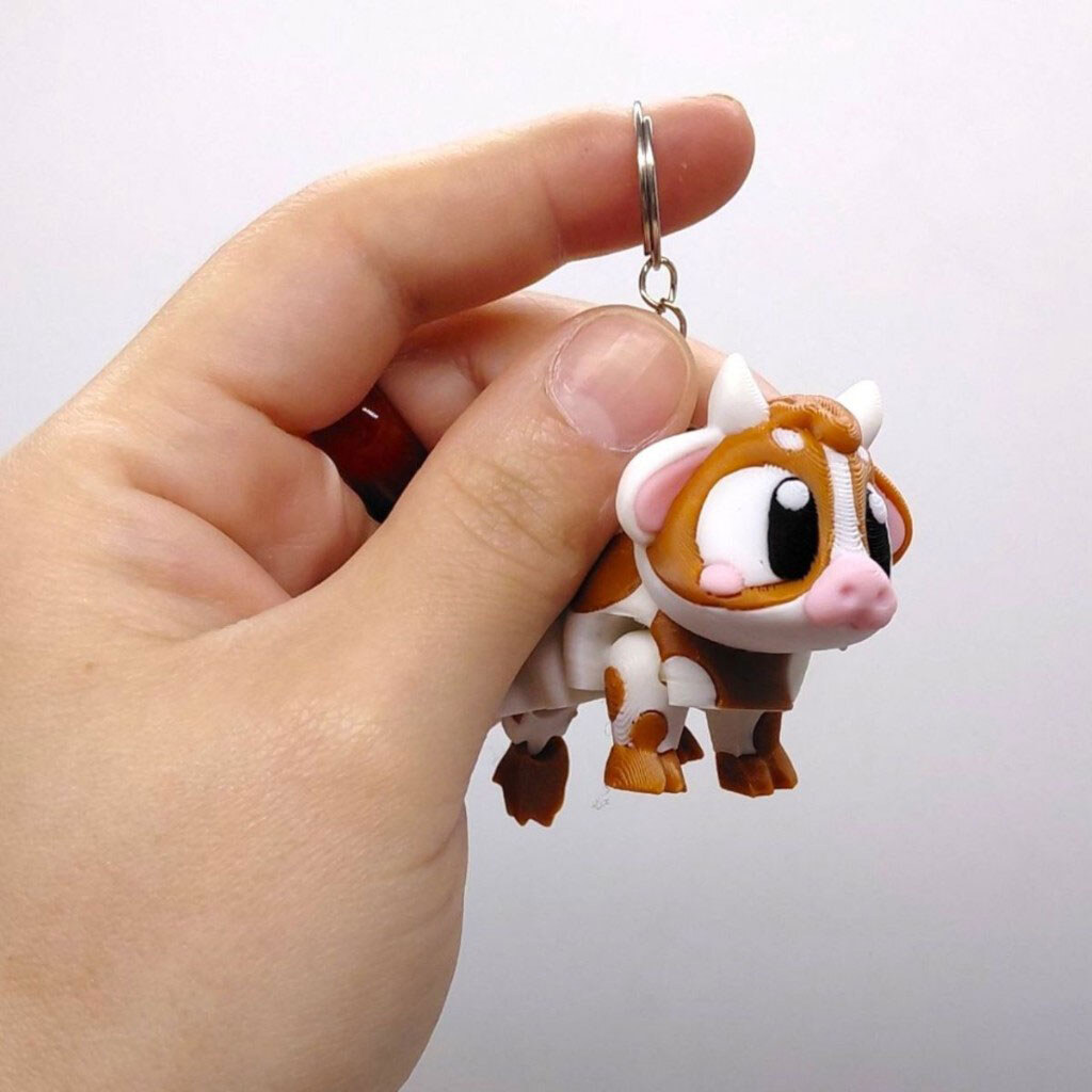 Брелок "Cute Cow / Милая Коровка", Keychain, 3D печать, OYTOY - № 3 Брелок "Cute Cow / Милая Коровка", Keychain, 3D печать, OYTOY - № 3