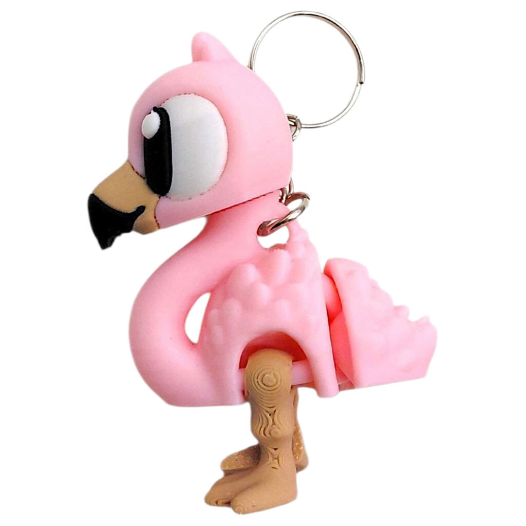 Брелок "Cute Flamingo / Милый Фламинго", Keychain, 3D печать, OYTOY - № 1 Брелок "Cute Flamingo / Милый Фламинго", Keychain, 3D печать, OYTOY - № 1