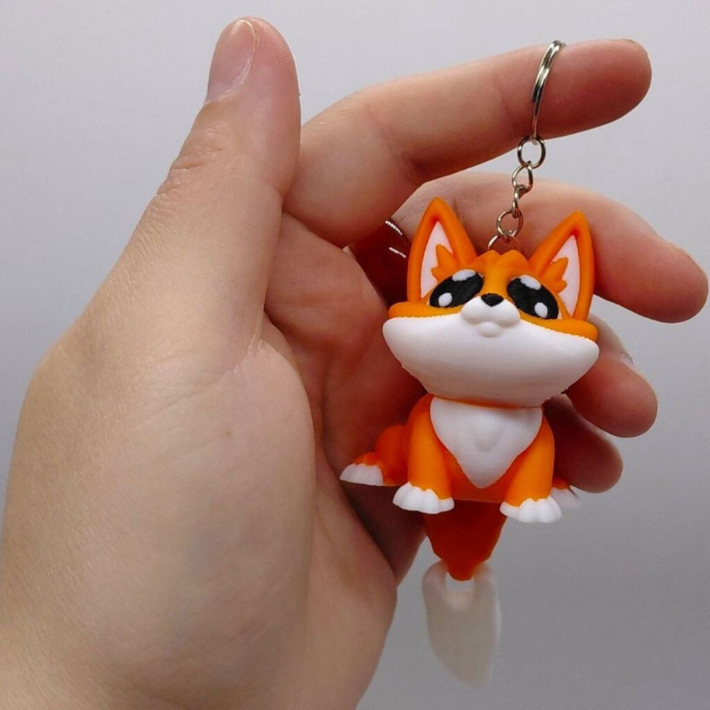Брелок "Cute Fox / Милая Лисичка", Keychain, 3D печать, OYTOY - № 3 Брелок "Cute Fox / Милая Лисичка", Keychain, 3D печать, OYTOY - № 3