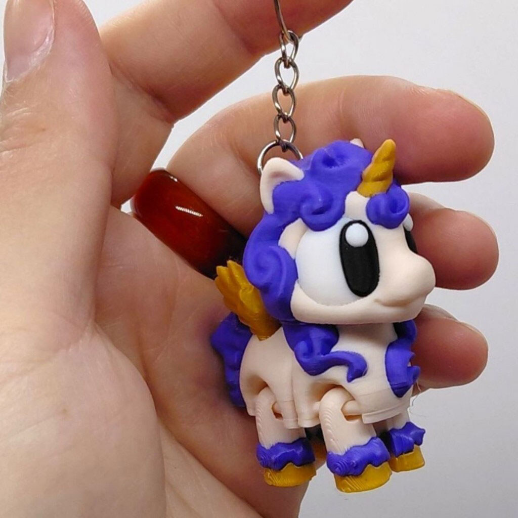 Брелок "Cute Unicorn / Милый Единорог", Keychain, 3D печать, OYTOY - № 3 Брелок "Cute Unicorn / Милый Единорог", Keychain, 3D печать, OYTOY - № 3