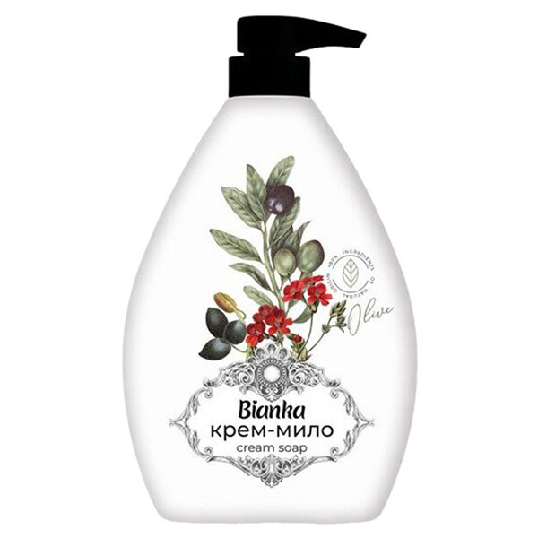 Крем-мыло жидкое Bianca "Olive", в полимерной бутылке, 900мл - № 1 Крем-мыло жидкое Bianca "Olive", в полимерной бутылке, 900мл - № 1
