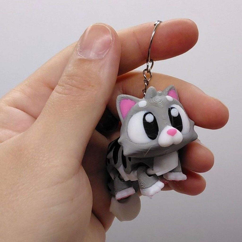 Брелок "Cute Cat / Котик", Keychain, 3D печать, OYTOY - № 3 Брелок "Cute Cat / Котик", Keychain, 3D печать, OYTOY - № 3
