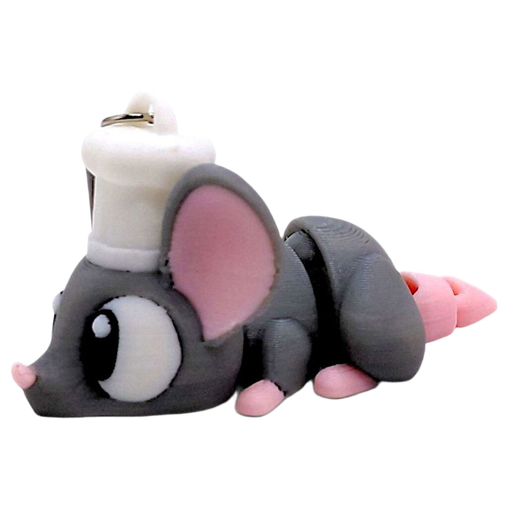 Брелок "Cute Chef Mouse / Мишка Рататуй", Keychain, 3D печать, OYTOY - № 1 Брелок "Cute Chef Mouse / Мишка Рататуй", Keychain, 3D печать, OYTOY - № 1