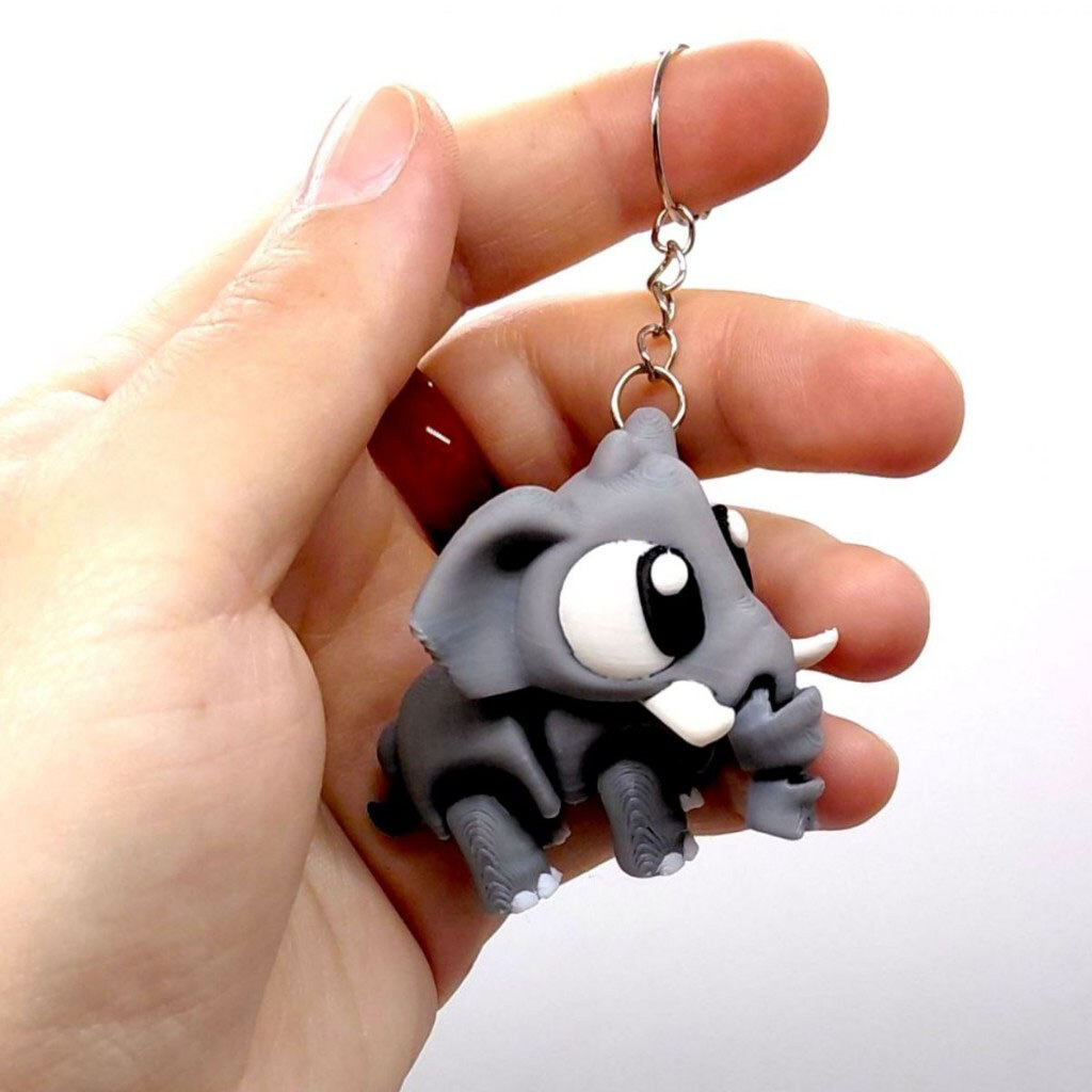 Брелок "Cute Elephant / Слоник", Keychain, 3D печать, OYTOY - № 3 Брелок "Cute Elephant / Слоник", Keychain, 3D печать, OYTOY - № 3