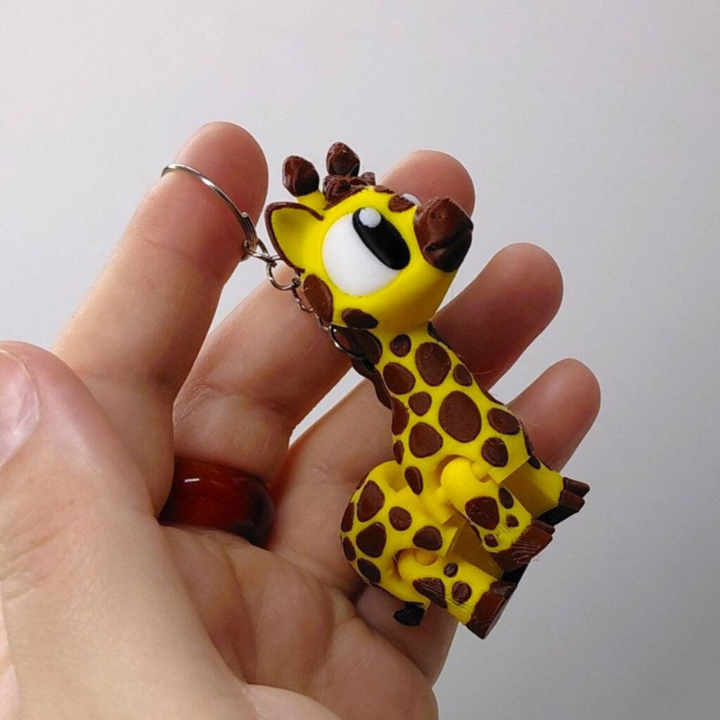 Брелок "Cute Giraffe / Жирафа", Keychain, 3D печать, OYTOY - № 3 Брелок "Cute Giraffe / Жирафа", Keychain, 3D печать, OYTOY - № 3