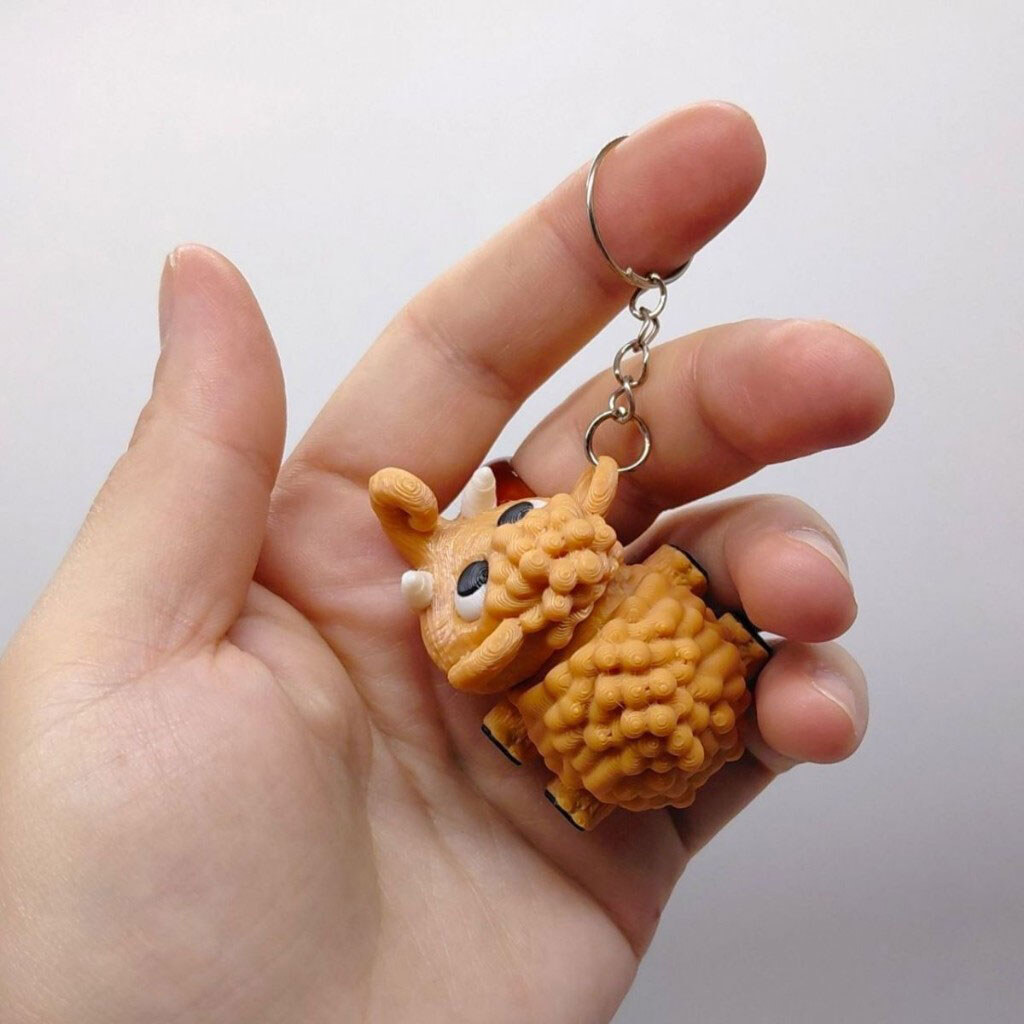 Брелок "Cute Mammoth / Мамонт", Keychain, 3D печать, OYTOY - № 3 Брелок "Cute Mammoth / Мамонт", Keychain, 3D печать, OYTOY - № 3