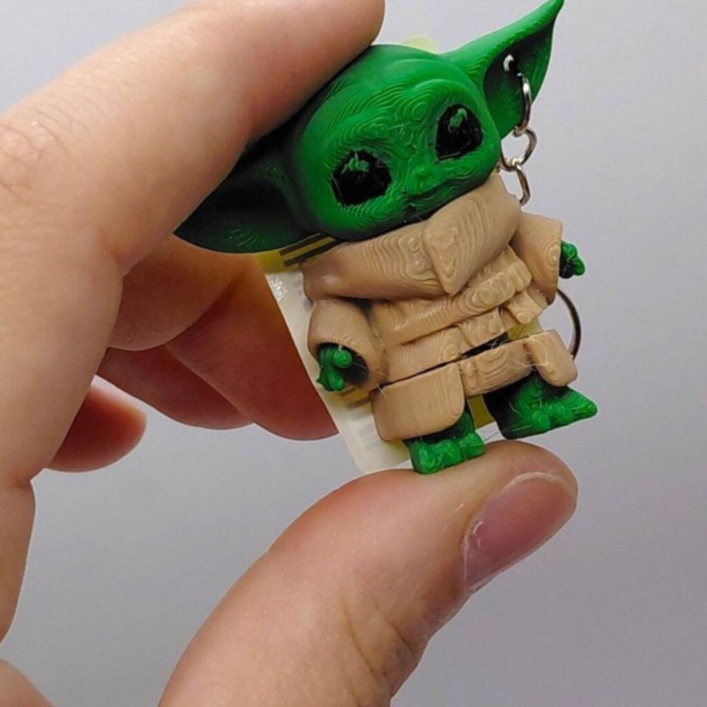 Брелок "Hero Baby Yoda / Йода Маленький", Keychain, 3D печать, OYTOY - № 3 Брелок "Hero Baby Yoda / Йода Маленький", Keychain, 3D печать, OYTOY - № 3
