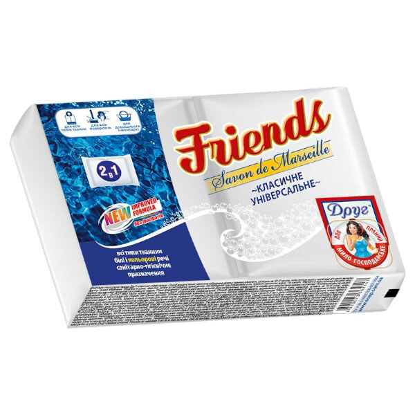 Мыло хозяйственное Friends "Классическое", 2x115г - № 1 Мыло хозяйственное Friends "Классическое", 2x115г - № 1
