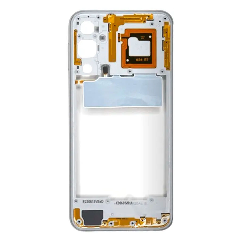 Средняя часть Samsung M346 Galaxy M34 5G, Серебряный - № 2 Средняя часть Samsung M346 Galaxy M34 5G, Серебряный - № 2