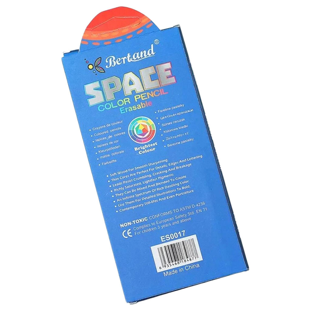 Цветные карандаши, из белой древесины, "SPACE", 12 шт. в упаковке, МИКС ВИДОВ, Bertand - № 2 Цветные карандаши, из белой древесины, "SPACE", 12 шт. в упаковке, МИКС ВИДОВ, Bertand - № 2