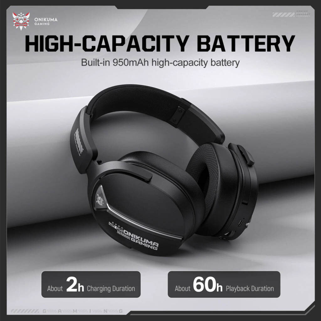 Bluetooth-гарнитура Onikuma GT887 Gaming, Стерео, Черный - № 5 Bluetooth-гарнитура Onikuma GT887 Gaming, Стерео, Черный - № 5