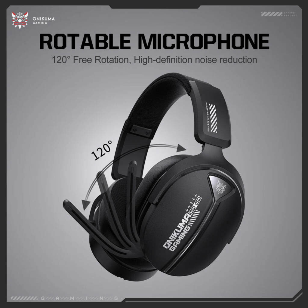 Bluetooth-гарнитура Onikuma GT887 Gaming, Стерео, Черный - № 7 Bluetooth-гарнитура Onikuma GT887 Gaming, Стерео, Черный - № 7