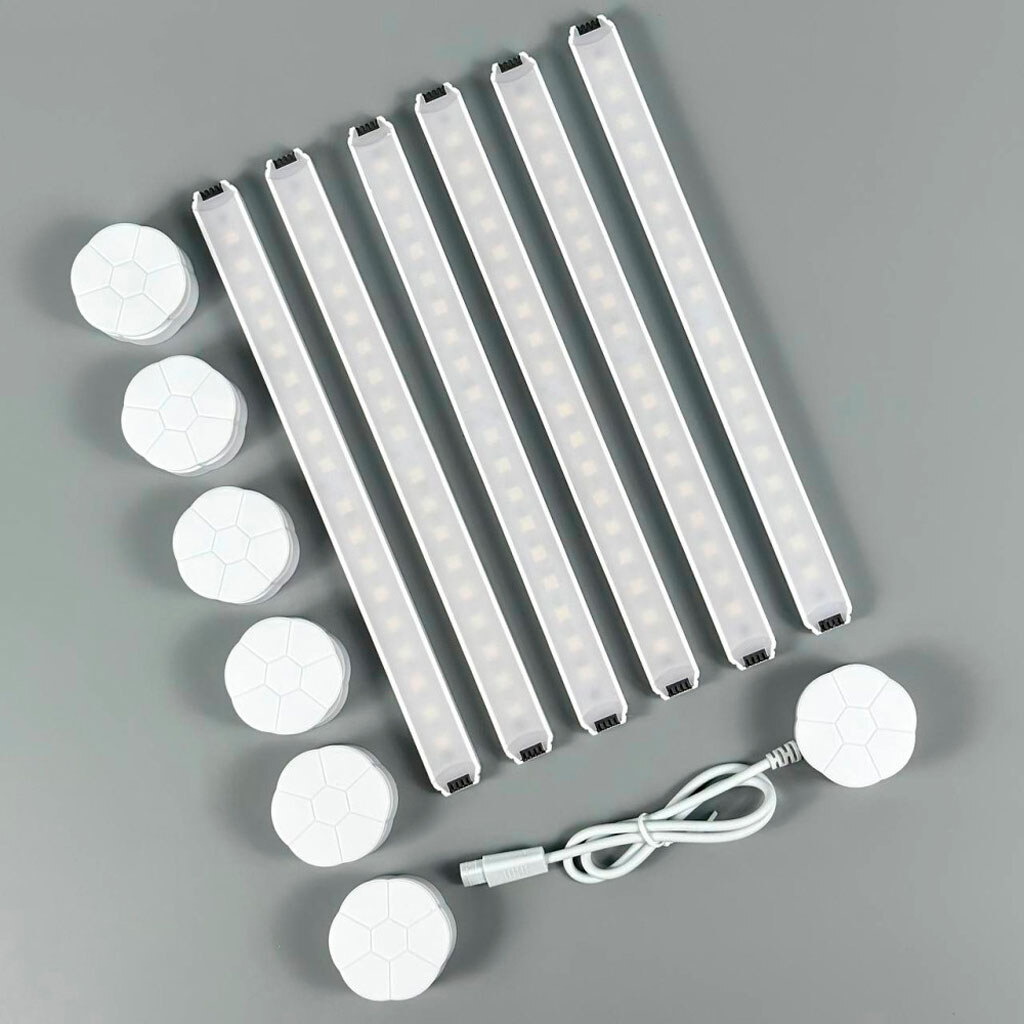 Настенные модульные Smart LED панели DIY-P24 RGBIC, Белый - № 1 Настенные модульные Smart LED панели DIY-P24 RGBIC, Белый - № 1