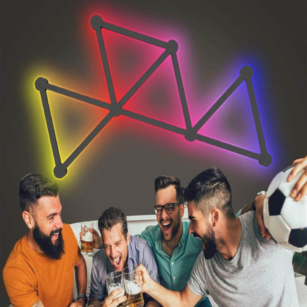 Настенные модульные Smart LED панели DIY-P24 RGBIC, Белый - № 4 Настенные модульные Smart LED панели DIY-P24 RGBIC, Белый - № 4
