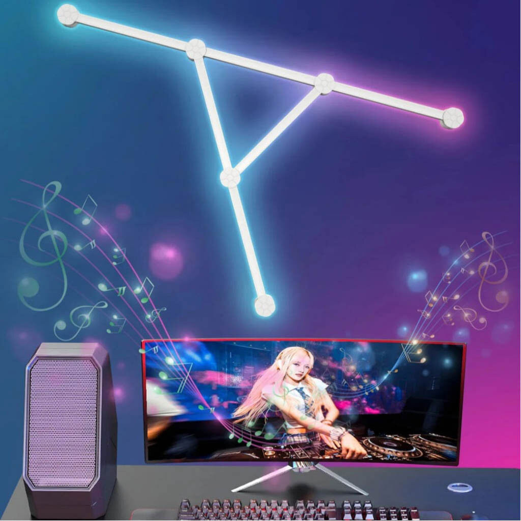 Настенные модульные Smart LED панели DIY-P24 RGBIC, Белый - № 7 Настенные модульные Smart LED панели DIY-P24 RGBIC, Белый - № 7