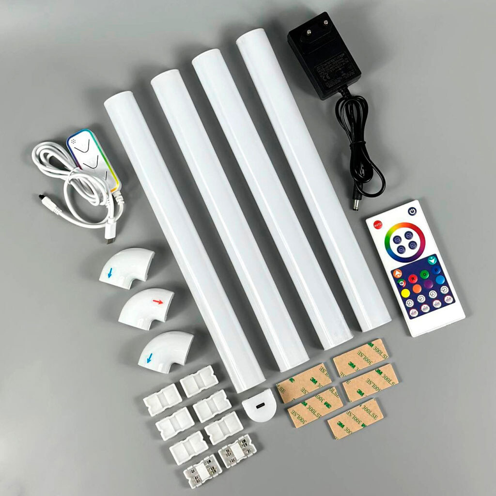 Настенные модульные Smart LED панели DIY-SLX06 RGBIC, Белый - № 1 Настенные модульные Smart LED панели DIY-SLX06 RGBIC, Белый - № 1