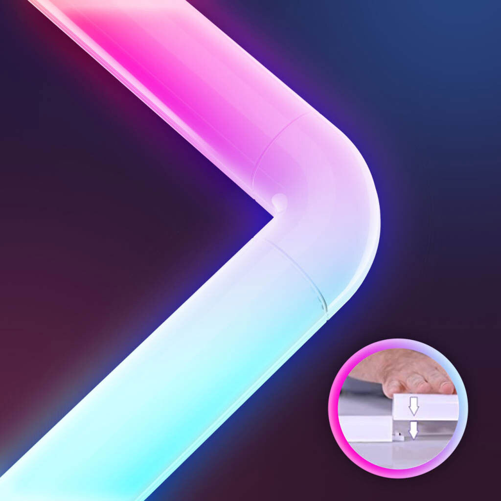 Настенные модульные Smart LED панели DIY-SLX06 RGBIC, Белый - № 5 Настенные модульные Smart LED панели DIY-SLX06 RGBIC, Белый - № 5