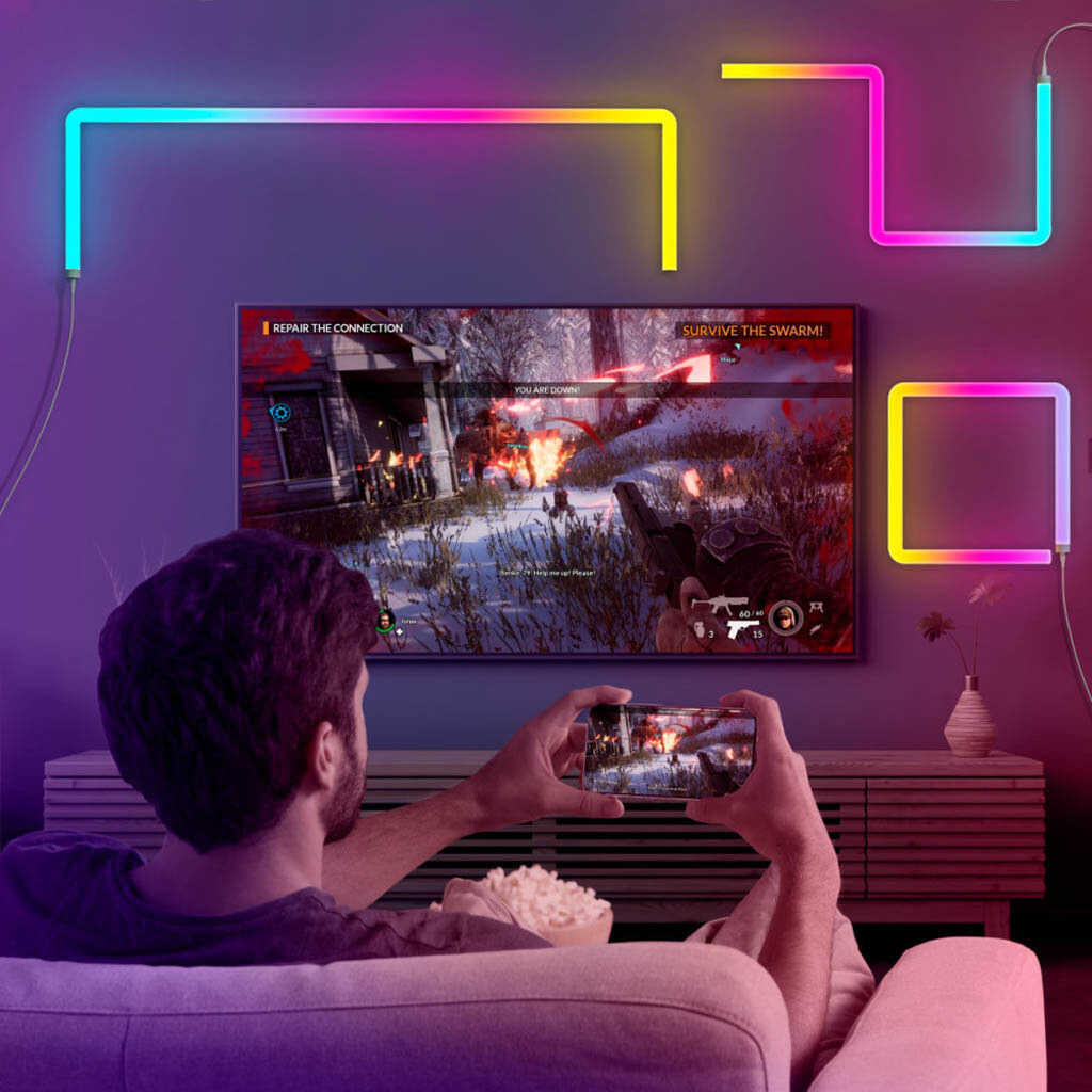 Настенные модульные Smart LED панели DIY-SLX06 RGBIC, Белый - № 8 Настенные модульные Smart LED панели DIY-SLX06 RGBIC, Белый - № 8