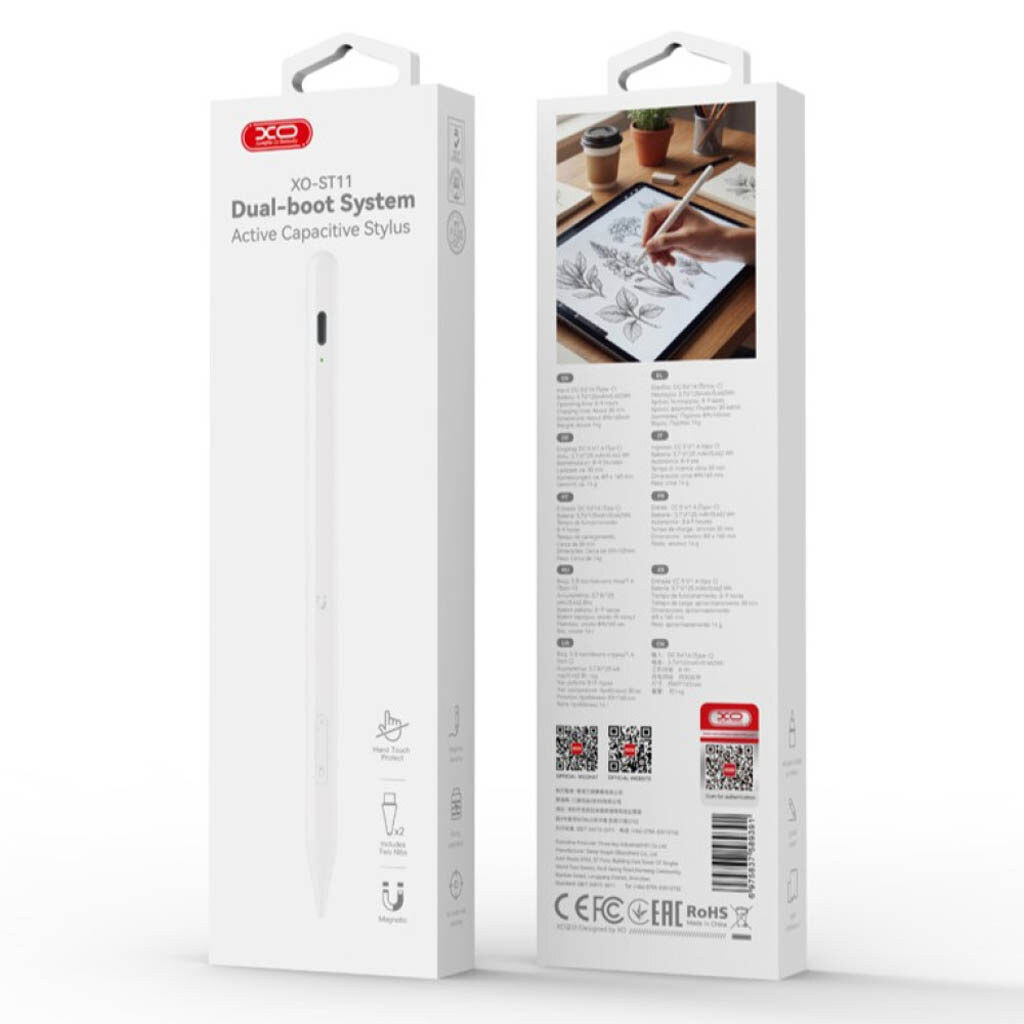 Стилус XO ST-11 Dual-System Universal Active, Белый - № 11 Стилус XO ST-11 Dual-System Universal Active, Белый - № 11