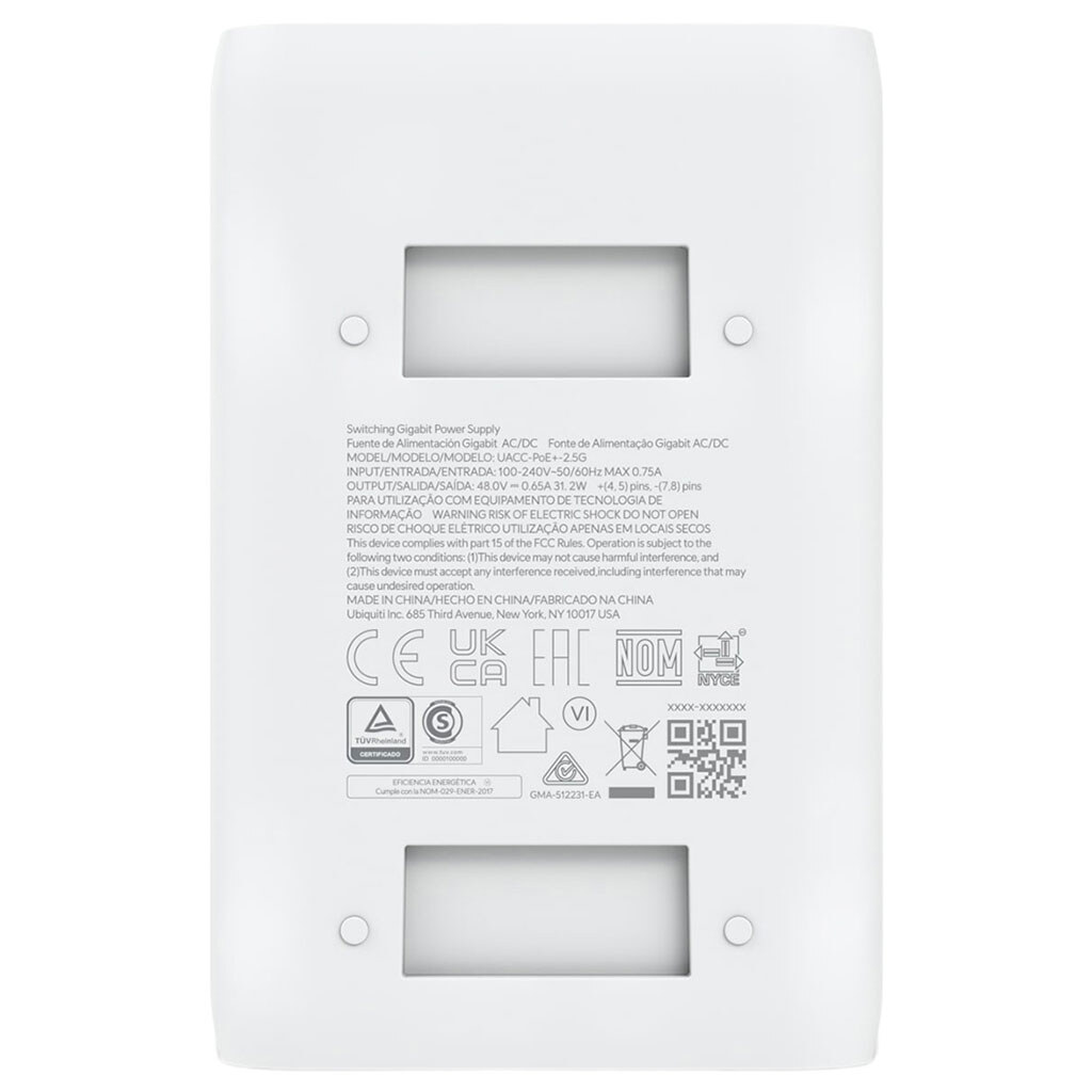 Инжектор Ubiquiti UACC-POE+-2.5G, Белый - № 7 Инжектор Ubiquiti UACC-POE+-2.5G, Белый - № 7