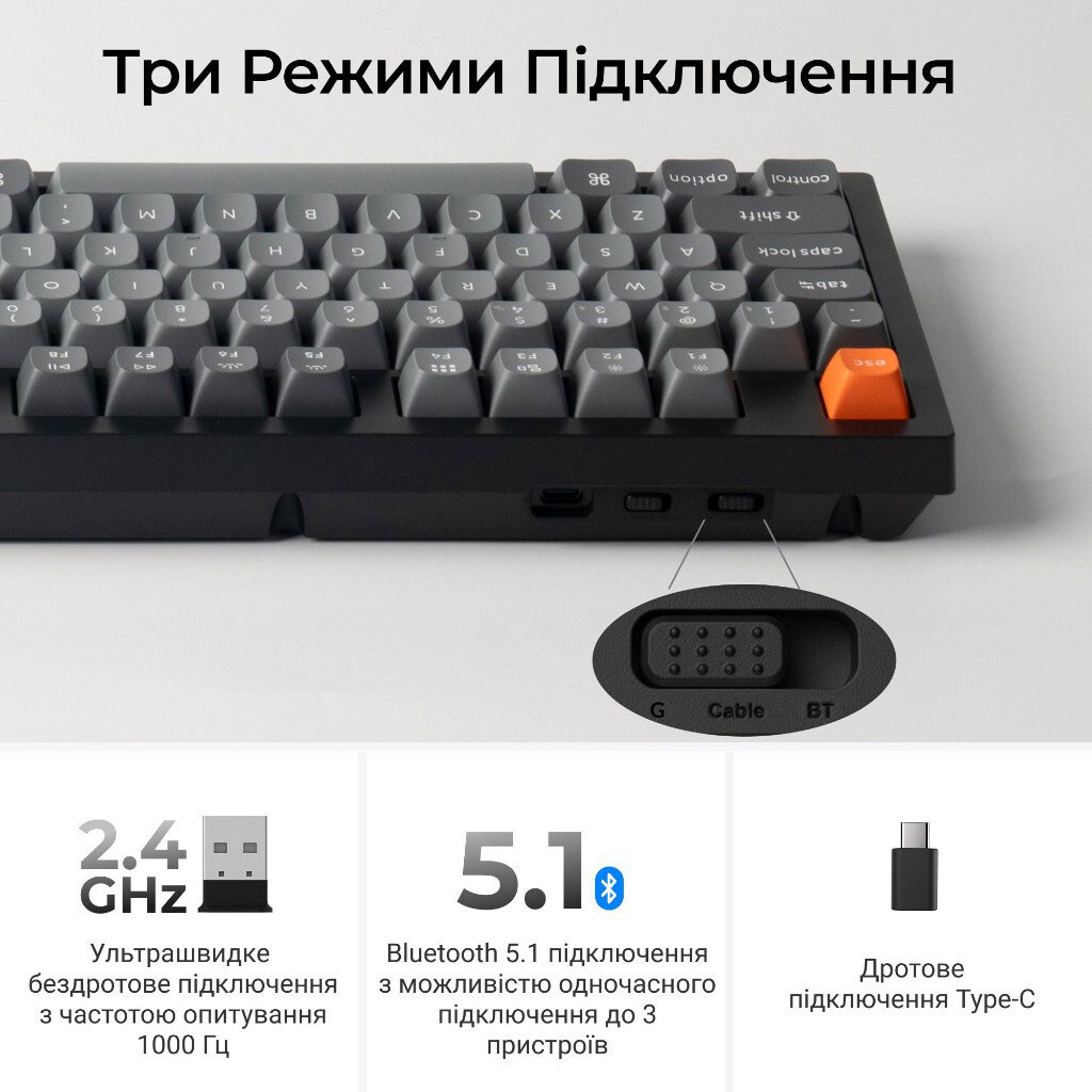 Клавіатура Keychron K10 Max, Чорний - № 10 Клавіатура Keychron K10 Max, Чорний - № 10
