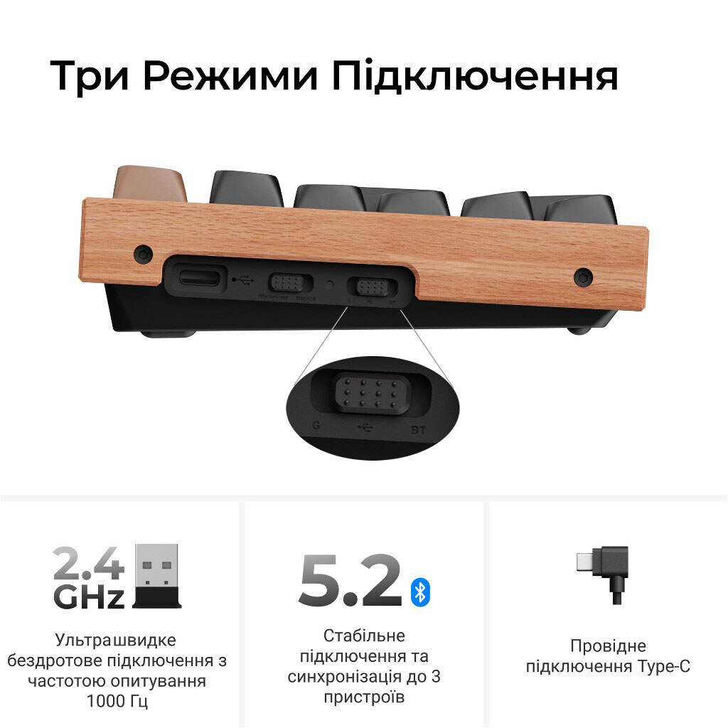 Клавіатура Keychron K2 HE, Чорний - № 9 Клавіатура Keychron K2 HE, Чорний - № 9