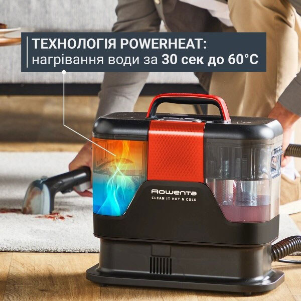 Моющий пылесос-пятновыводитель Rowenta Clean It Hot & Cold IN7020F0, Красный - № 5 Моющий пылесос-пятновыводитель Rowenta Clean It Hot & Cold IN7020F0, Красный - № 5